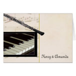 Custom oboe and piano design card