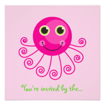 Custom Octopus Big Sister Child's Name Announcement