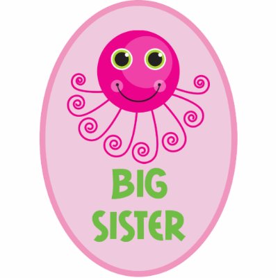 Custom Octopus Big Sister Child's Name Photo Sculpture by ne1512BLVD