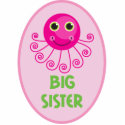 Custom Octopus Big Sister Child's Name photo sculptures