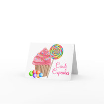 Custom Order For Candace- Candi Cupcakes Card
