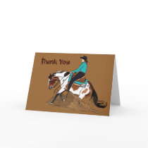 Custom Paint Reining Horse Card