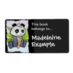 Custom Panda Booktag Personalized Shipping Labels
