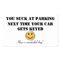 Custom parking card business card templates