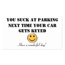Custom parking card business card templates