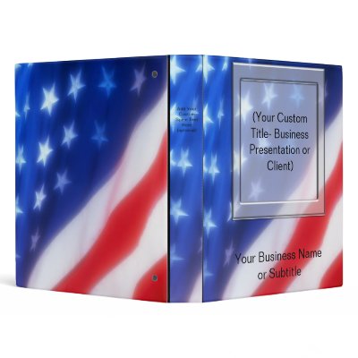 Custom Patriotic Business Presentation Binder by cutencomfy