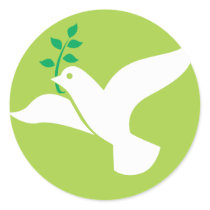 Custom Peace Dove With Olive Logo Sticker