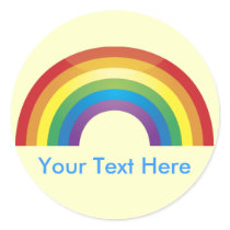 Custom Personalized Classic  Rainbow Stickers