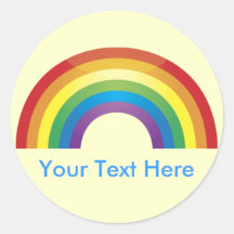 Custom Personalized Classic  Rainbow Stickers