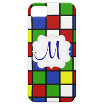 Custom Personalized Monogram Initial Mosaic iPhone 5 Covers