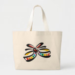 Custom Personalized Rainbow Bow Tote Bags