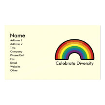 Custom Personalized Rainbow Business Cards (border