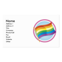 Custom Personalized Rainbow Flag Biz Cards Business Card Template