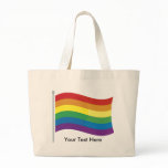 Custom Personalized Rainbow Flag Totes Tote Bag