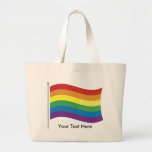 Custom Personalized Rainbow Flag Totes Tote Bag