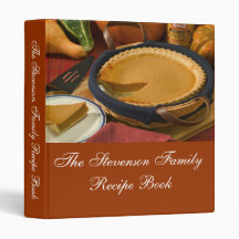 Custom Personalized Thanksgiving Recipe Book 3 Ring Binders