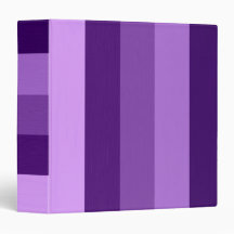 Custom Personalized Violet Purple Stripes 2 Binders