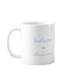 Custom photo blue argyle preppy bridesmaid coffee mugs