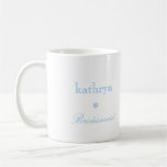 Custom photo blue argyle preppy bridesmaid coffee mug