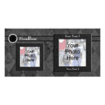 Custom Photo Card, Black Wedding or Formal Design