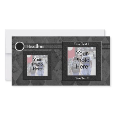 Custom Photo Card, Black Wedding or Formal Design by cutencomfy