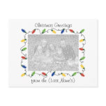 Custom Photo Christmas Card-Christmas Lights Post Card