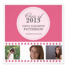 Custom Photo Film Graduation Personalized Announcement