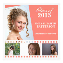 Custom Photo Film Graduation Personalized Invite