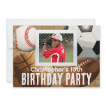 Custom Photo Invitation, Sports Theme Birthday or