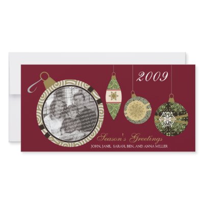 Custom Photo Ornament Holiday Photo Card :: 03 by BeezKneez