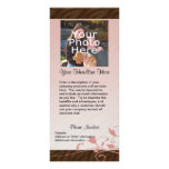 Custom Photo Rack Card, Pink Swirl rack cards