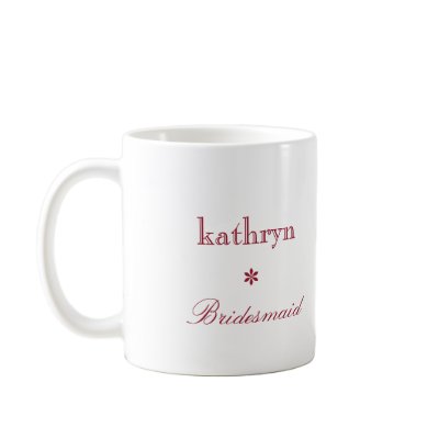 Custom photo red argyle preppy bridesmaid coffee coffee mugs by FidesDesign