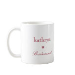 Custom photo red argyle preppy bridesmaid coffee mugs