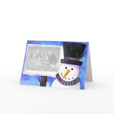 Custom Photo Snowman Holiday Card by ChristmasDesigns