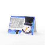 Custom Photo Snowman Holiday Card