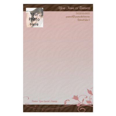 Custom Photo Stationery, Pink Swirl by cutencomfy