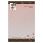 Custom Photo Stationery, Pink Swirl