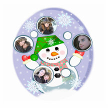 Custom Photo & Text Christmas Ornament Cut Out