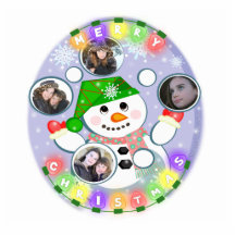 Custom Photo & Text Christmas Ornament Photo Sculptures