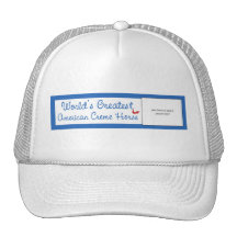 Custom Photo! Worlds Greatest American Creme Horse Trucker Hats