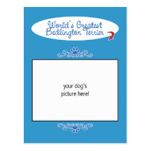 Custom Photo! Worlds Greatest Bedlington Terrier Postcards