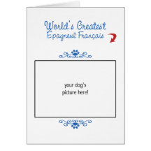 Custom Photo! Worlds Greatest Épagneul Français Cards