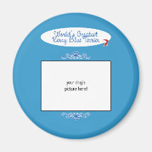 Custom Photo! Worlds Greatest Kerry Blue Terrier Fridge Magnets