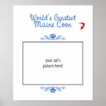 Custom Photo! Worlds Greatest Maine Coon Poster