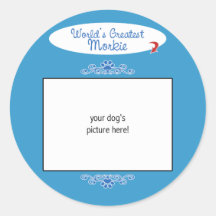 Custom Photo! Worlds Greatest Morkie Stickers