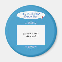 Custom Photo! Worlds Greatest Palomino Pony Refrigerator Magnets