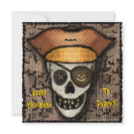Custom Pirate Halloween Party Invitation