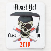 Custom Pirate Theme Graduation Mousepad