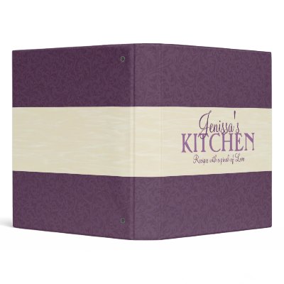 Custom Plum Filigree Recipe Binder by mjakubo434