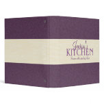 Custom Plum Filigree Recipe Binder